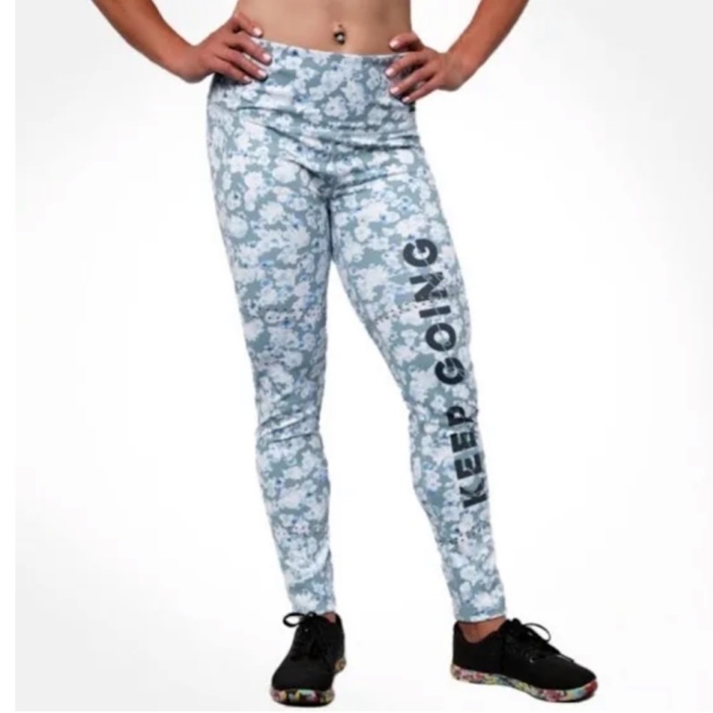 Lady Boss Beautiful Floral High Waisted Lady Boss Leggings Size Medium